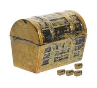 DECOMELODY 5pcs Miniature Treasure Box Model Realistic Miniature Chest Props for Doll House Decor Detailed Craftsmanship with Vintage Style for DIY Collectors and Aesthetic Display