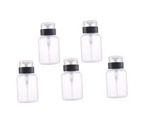 DECOMELODY 5Pcs Nail Polish Remover Pump Bottle Airless Liquid Storage Dispenser Bottles for Subpackage Cosmetic Alcohol with Leakproof Design