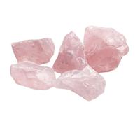 DECOMELODY 5pcs Natural Pink Crystal Stone Decorative Desk Ornaments for Home and Garden Rough Fragments with Light Fragrance Unique Collectible Beginners and Gemstone Enthusiasts