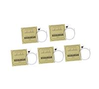 DECOMELODY 5PCS Nylon Core Ukulele Strings Wire Wound for Concert Soprano Baritone Ukulele Replacement Parts Bright Clear Sound Fast Response Suitable for Beginners and Repairs