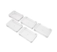 DECOMELODY 5pcs Rectangular Eyeshadow Powder Box Refillable Blusher Tray Cosmetics Sub Container Suitable for Travel and Makeup Storage