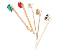 DECOMELODY 5pcs Retro Gold Diamond Hair Clip for Women and Girls Fashion Drill Hair Clips Short Barrettes Bobby Pin for Daily Use
