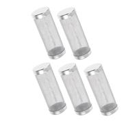 DECOMELODY 5pcs Stainless Steel Aquarium Filter Mesh Covers Cylinder Screen with Inner Diameter Inlet Strainer Guards for Fish Tank Intake Tubes Protect Fry and Shrimp Fit