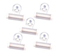 DECOMELODY 5Pcs Suction Cup Toothpaste Extruder White Multifunctional Manual Tube Squeezer for Facial Cleanser and Cosmetics Space Saving Bathroom Organizer Easy Operation Material