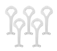 DECOMELODY 5PCS White Aluminum Ceiling Fan Blade Arms Replacement Brackets for Indoor Fan Blade Support and Repair - Mounting Holder Compatible with Traditional and Modern