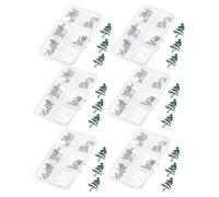 DECOMELODY 6 Boxes Christmas Tree Nail Charms Set 3D Resin Christmas Nail Embellishments Silver Winter Holiday Accessories for Seasonal Manicures 18Pcs Per Box Festive Press-On Decor
