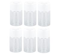 DECOMELODY 6 Pcs Transparent Hydroponic Propagation Tubes Desktop Plant Vases for Indoor Growing Plastic Air Planters with Visible Water Level and Root Observation Suitable for Office Living