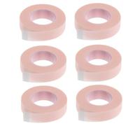 DECOMELODY 6 Rolls Breathable Pink Eyelash Extension Tape Skin-friendly Adhesive for Various Eye Shapes Comfortable Non-woven Fabric with Vent Multifunctional Lash Isolation Patches for
