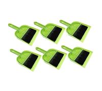 DECOMELODY 6 Sets Cleaning Brush Set Desk Duster Home Broom Dustpan Brush Dust Pan Kit Small Cleaner The Miniature Dustpan Office Sweeping Indoor Plastic