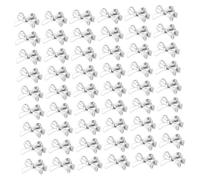 DECOMELODY 60pcs Silver Butterfly Hair Clips for Women Non Slip Mini Bowknot Barrettes with Elegant Finish Comfortable Lightweight Design for Side Bangs Styling Daily Wear and Wedding