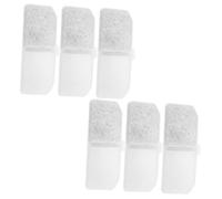 DECOMELODY 6Pcs Activated Carbon Pet Water Fountain Filters Household Water Dispenser Replacement for Cats and Pets Filter Tool Removes Hair Debris Dust and