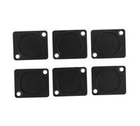 DECOMELODY 6pcs Audio Connector Module Speaker Blank Panel D Type Blank Cover Plate Audio Rack Dust Plate for Chassis Connectors Chassis Panel Mount Black Zinc