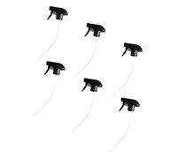 DECOMELODY 6Pcs Black Plastic Spray Nozzles Thread for Watering Plants and Household Cleaning Leak Replacement Sprayer Heads Compatible with Boston Bottles