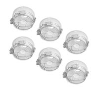 DECOMELODY 6pcs Childproof Gas Stove Knob Covers for Babies and Toddlers Plastic Stove Safety Guard Protective Switch Cover Child Safety Lock for Kitchen Use