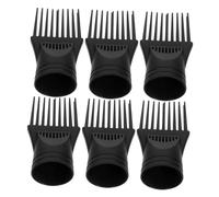 DECOMELODY 6pcs High-temp Resistant Blow Dryer Comb Attachment for Hair Styling and Detangling Plastic Nozzle Tool for Natural Straightening and Smooth Finish