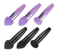 DECOMELODY 6pcs Makeup Sponge Pens for Women Portable Pen-shaped Foundation Blending Puff with Premium High-density Elastic Wet Dry Cosmetic Applicators for Daily and Professional Use