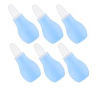 DECOMELODY 6pcs Nasal Aspirator with Soft Silicone Tips Ergonomic Handheld Bulb Syringe for Gentle Mucus Removal Booger Sucker for Newborns and Boy Girl Comfortable Grip Nasal Cleaning Tool