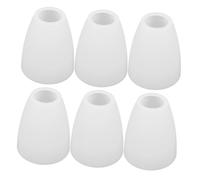 DECOMELODY 6PCS Plastic Flat Head Lampshade Replacement for Table Lamps Ceiling Light Covers Minimalist Modern Design for Living Bedroom Chandelier Night Light Camping Use