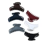 DECOMELODY 6pcs Plastic Hair Claw Clips for Women Non-slip Hollow Design Hair Accessories for Shower Cooking Travel Random Colors for Everyday Use Random Color