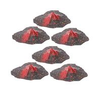 DECOMELODY 6pcs Plastic Volcano Model Realistic Simulation Ornaments Compact Science Education Geography Display Decor