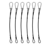 DECOMELODY 6pcs Portable Steel Cable Attachments for Gym Pulley Systems Multipurpose Wire Rope with Loop End for Home Workout Strength Training and Fitness Equipment Replacement