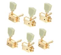 DECOMELODY 6Pcs Professional Guitar Tuning Pegs Replacement Portable Guitar Machine Heads Accessories for Acoustic Electric Folk Gold Lr