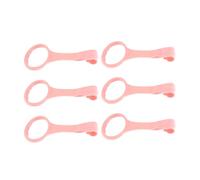 DECOMELODY 6pcs Pull Up Rings for Playpen Crib Attachment Standing Training Strength Building Walking Assistance Material Pink