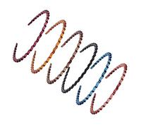 DECOMELODY 6PCS Resin Art Wave Hair Hoops Updo Headbands for Bathing Face Washing Makeup Women Accessories
