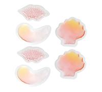DECOMELODY 6pcs Reusable Face Gel Pads Cold Hot Therapy Pack for Eyes Lips Relief Microwavable Gel Ice Packs with Beads for Swelling Bruises Muscle Aches and Sinus