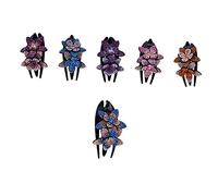 DECOMELODY 6pcs Rhinestone Floral Three-tooth Duckbill Clips for Women and Small Mixed Colors Hair Accessories for Weddings Parties Banquets Easy to Use Decorative Hairpins