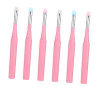 DECOMELODY 6pcs Silicone Eyebrow Brushes for Beginners Portable Makeup Tools Comfortable Handles Easy to Clean and Reusable for Professional and Amateur Use