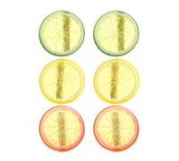 DECOMELODY 6pcs Small Lemon Slice Hair Clips for Women, Cute Fruit Hairpins Set with Red, Yellow, Green Colors, Aesthetic Fashion Accessories for Daily Styling and Parties