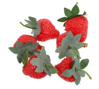 DECOMELODY 6pcs Small Strawberry Hair Claw Clips Decorative Mini Fruit Hairpins for Women Cute Lightweight Hair Accessories for Styling Makeup Exercise Party Wedding and Daily Use