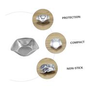 DECOMELODY 6pcs Star-Shaped Baking Molds DIY Cake Cookie Pudding Cups Oven-Safe Anodized Dessert Bakeware for Easy Cleaning and Compact Storage