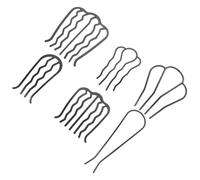 DECOMELODY 6pcs Updo Bun Making Hair Comb Set for Women Metal Wire Hair Clips for Wedding Bride Accessories Side Combs for Elegant