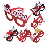 DECOMELODY 6Pcs Valentines Day Love Heart Party Glasses for Women Lightweight Bride Eyewear Photo Props with Chic Cupid Arrow and Heart Designs for Bridal Shower and Bachelorette