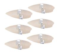 DECOMELODY 6set Bird Cuttlebone Chew Toy Metal Holder Cuttlefish Bone for Parrot Hamster Pet Bite Molar Calcium Toy for Birds and Small Animals