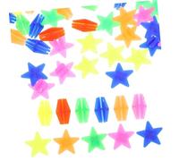 DECOMELODY 72pcs Bike Wheel Spoke Beads Decorations for Teens PP Resin Bicycle Accessories Lovely Star and Long Beads for Standard Bike Spokes