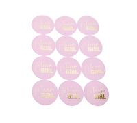 DECOMELODY 72pcs Gender Reveal Self Adhesive Stickers Team Boy Girl Letter Printed for Shower Party Supplies and Gift Decoration