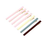 DECOMELODY 7pcs Long Pattern Hair Clips Mixed Color Duck Clips Bobby Pins for Women and Elegant Barrettes Hair Accessories