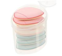 DECOMELODY 7Pcs Mini Finger Powder Puff for Loose Powder and Foundation Comfortable Soft Non-latex Makeup Sponges for Wet and Dry Use Portable Cosmetic Applicators for Face and Random Color