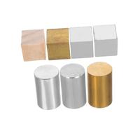 DECOMELODY 7pcs Scientific Density Cubes Set with Copper Iron Aluminum Materials for Physics Experiments Stem Education Classroom Use Cube and Cylinder Shapes for Comparative Density Analysis