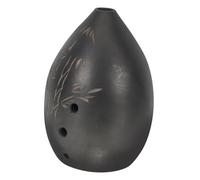 DECOMELODY 8-hole Black Porcelain Ocarina Wind Instrument for Beginners and Children, Portable Practice Musical Instrument with Easy-to-play Design, Suitable for Learning and Performing