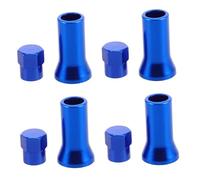 DECOMELODY 8pcs Aluminum Alloy Tire Valve Caps Weatherproof Lightweight Valve Stem Covers for Car Motorcycle Bicycle Truck Durable Leak Protection with Stylish Blue Color
