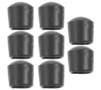 DECOMELODY 8pcs Black Pvc Replacement Foosball Table End Caps for 16mm Diameter Poles Protective Covering to Replace Lost Or Worn Pieces Suitable for Indoor Football Table Games