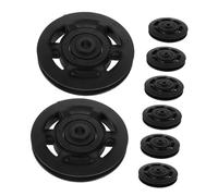 DECOMELODY 8pcs Fitness Equipment Pulley Universal Exercise Pulley Replacement for Home Gym Fitness Equipment Accessories Black Nylon