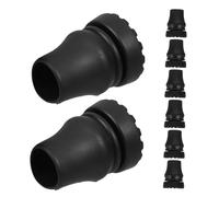 DECOMELODY 8pcs Non-Slip Cane Tips Diameter Heavy-Duty Crutch Replacement Ends with Textured Grip for Walking Sticks Hiking Poles Trekking Sticks Foot Pads All-Terrain Covers