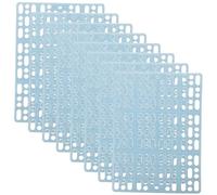 DECOMELODY 8pcs Rabbit Cage Mats and Foot Pads Set, Wear-resistant Floor Cushions for Bunny, Small Cage Mat in Sky Blue, Soft Protective Bedding for Hamster and Rabbit Accessories