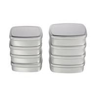 DECOMELODY 8Pcs Square Aluminum Soap Boxes Handmade Soap Holders for Household Use Portable Lightweight Aluminum Cans for Travel and Cosmetic Storage