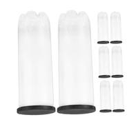 DECOMELODY 8Pcs Transparent PVC Tennis Ball Holder Canisters with Black Covers Portable Storage Containers for Training Competition and Recreational Use Suitable for All Player Levels
